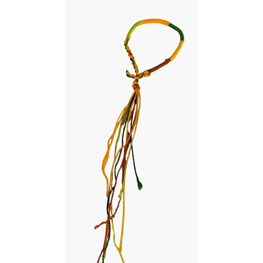 Colorful Friendship Bracelets Rasta Red Green Yellow Boho Hippie Lot 12